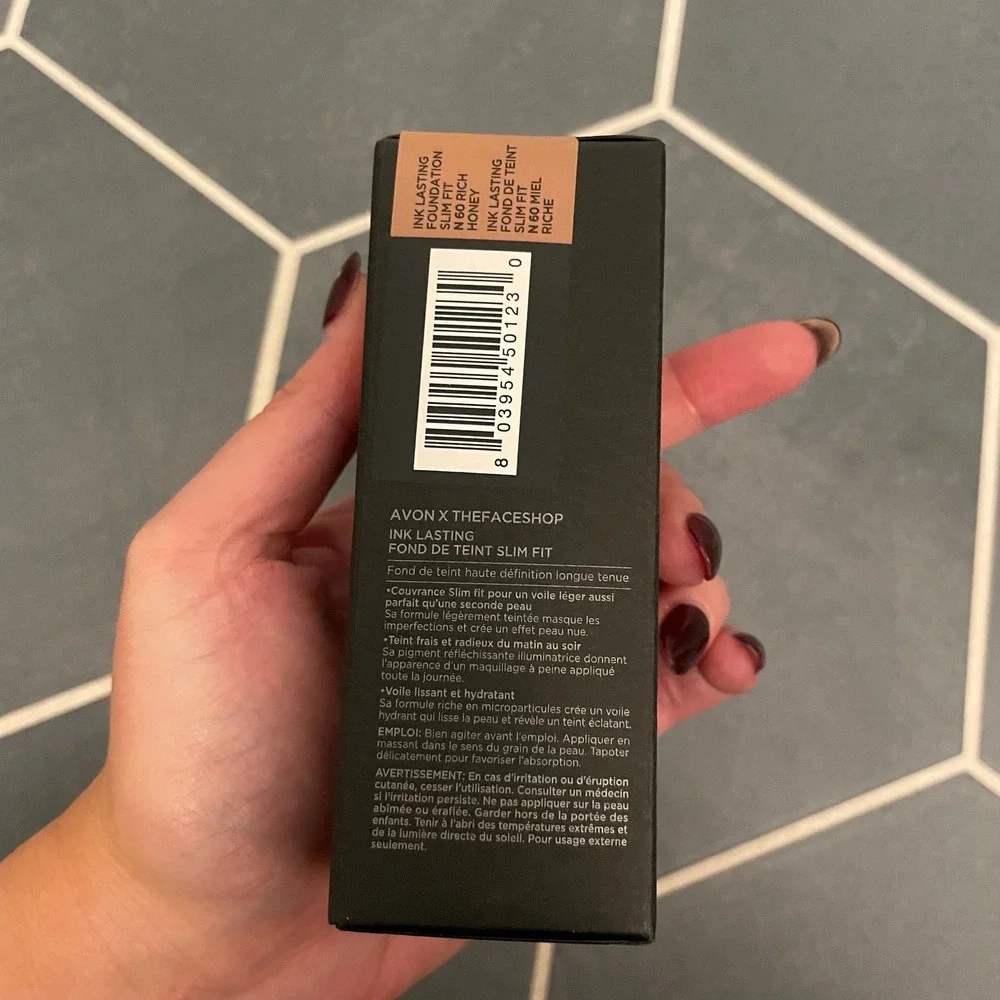 Avon x The‎ Face Shop Ink Lasting Foundation Slim Fit N60 Rich Honey